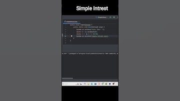 💻 Simple Interest Program in Java | Beginners Tutorial#java#coding