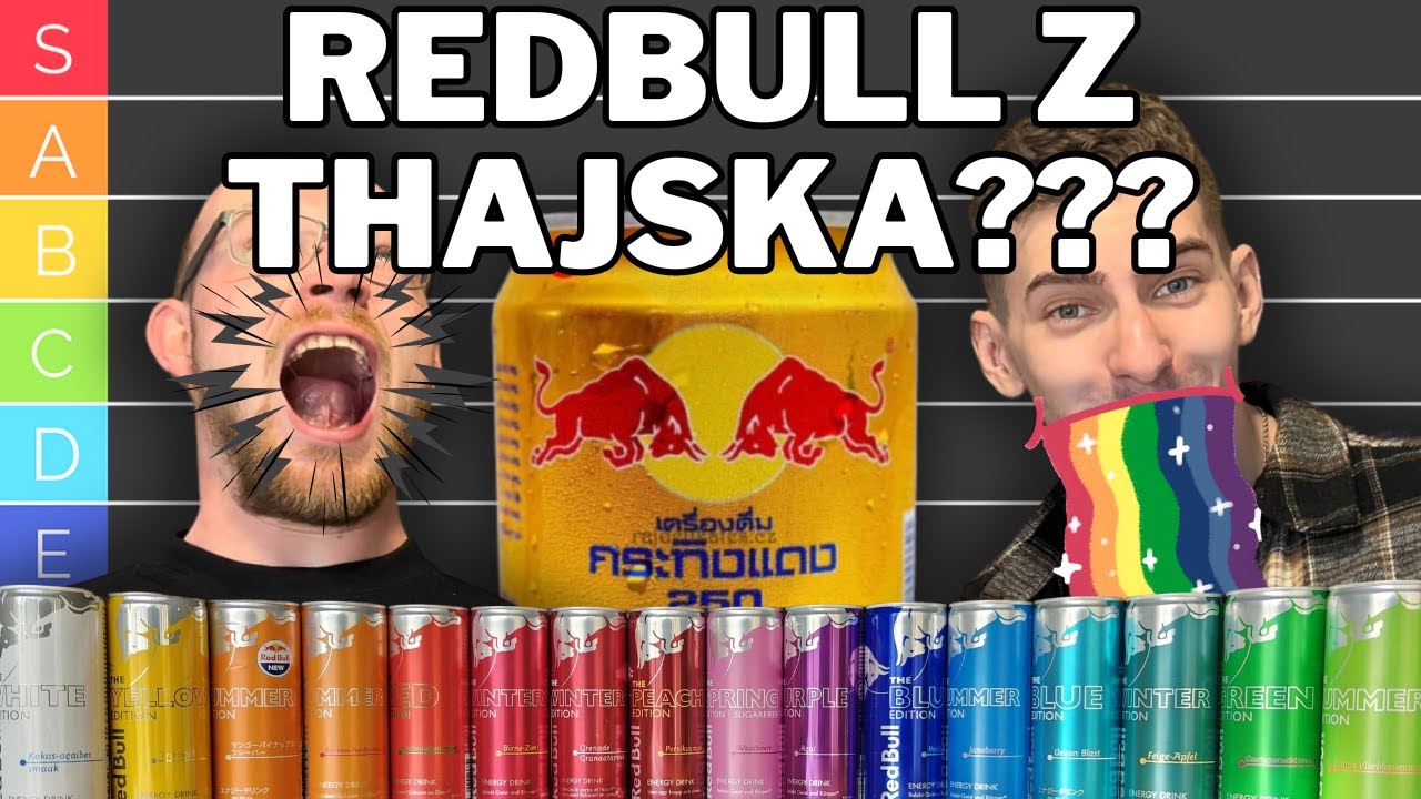 OCHUTNALI JSME VŠECHNY REDBULLY!! (přes 15 příchutí)