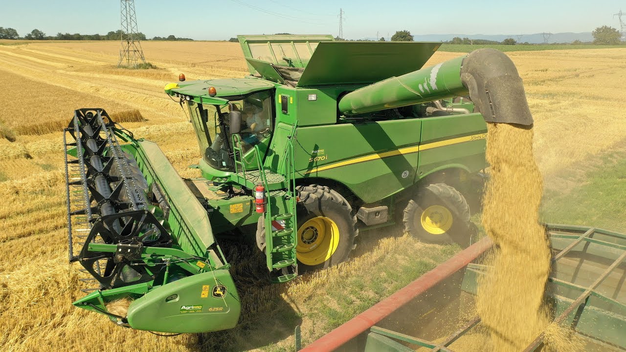 Moisson d'orge 2019 | John Deere S670i & 625r | SARL Bernin