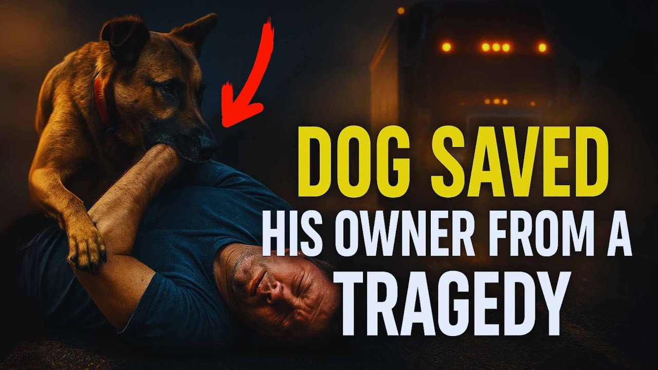 A Truck Was Approaching… The Dog Pulled His Owner To Escape Death ...
