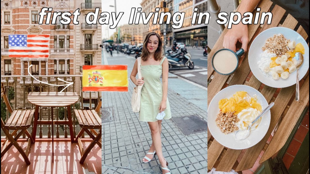 FIRST DAY LIVING IN SPAIN VLOG: moving into apartment + home decor shopping!