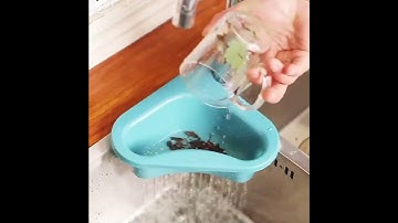 Giỏ lọc rác bồn rửa chén hình tam giác - Giỏ gác bồn rửa bát lọc nước thông minh