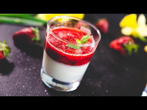 Härmavilja panna cotta maasikatega