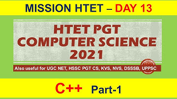 C++  || Important C++ Topics for Competitive Exams || UGC NET CS || HTET PGT CS || HSSC PGT CS