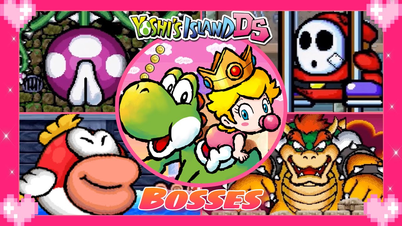 💗 Yoshi’s Island DS (All Bosses) Baby Peach Gameplay 💗