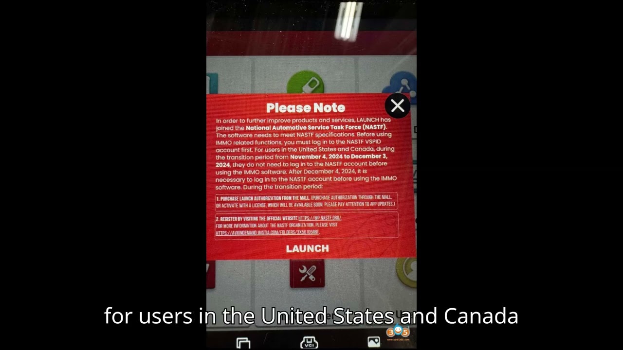 Launch X431 Joined NASTF!