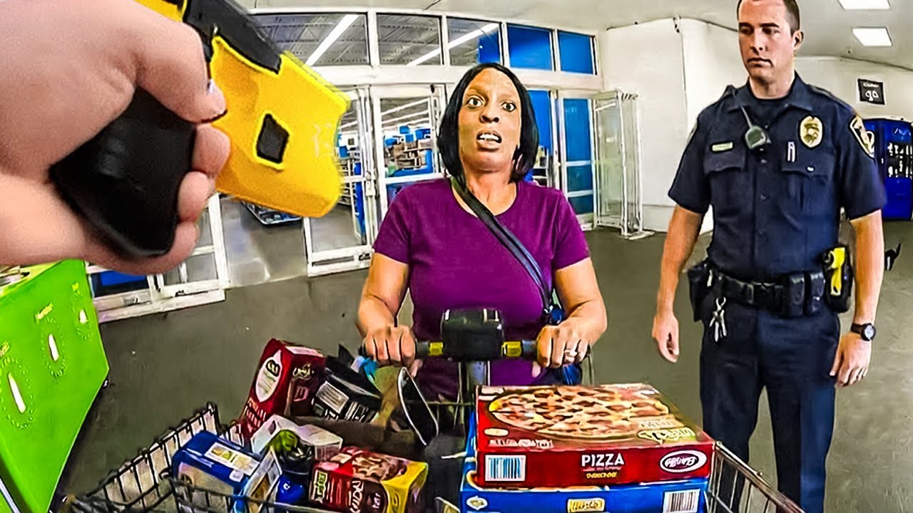 Cops Surprise Stop a Shoplifter Leaving With a Full Cart From Walmart ...
