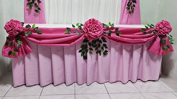 ROSE FLOWER SCALLOP TABLE SKIRTING TUTORIAL IDEAS | Jasmin DIy
