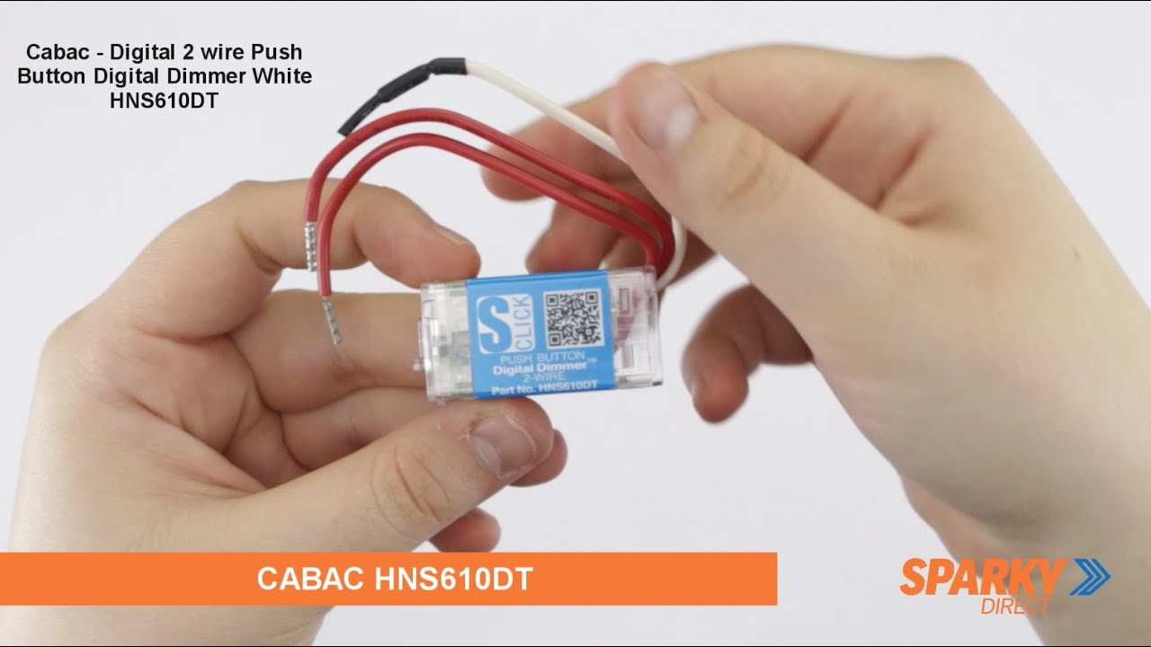 Cabac - Digital 2 wire Push Button Digital Dimmer White HNS610DT