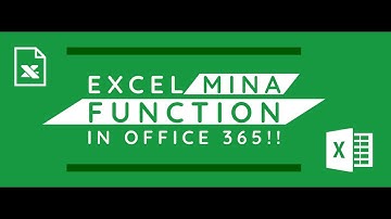 How to Use Excel MINA Function in Office 365? GeekExcel!