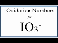 Oxidation Numbers and Iodate Ion