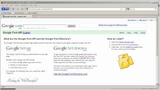 Using the Google Font API