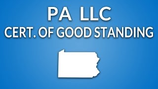 Pennsylvania LLC - Certificate of Good Standing
