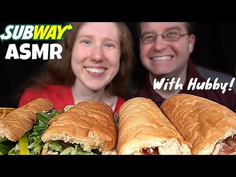 ASMR SUBWAY SANDWICH MUKBANG (No Talking) EATING SOUNDS