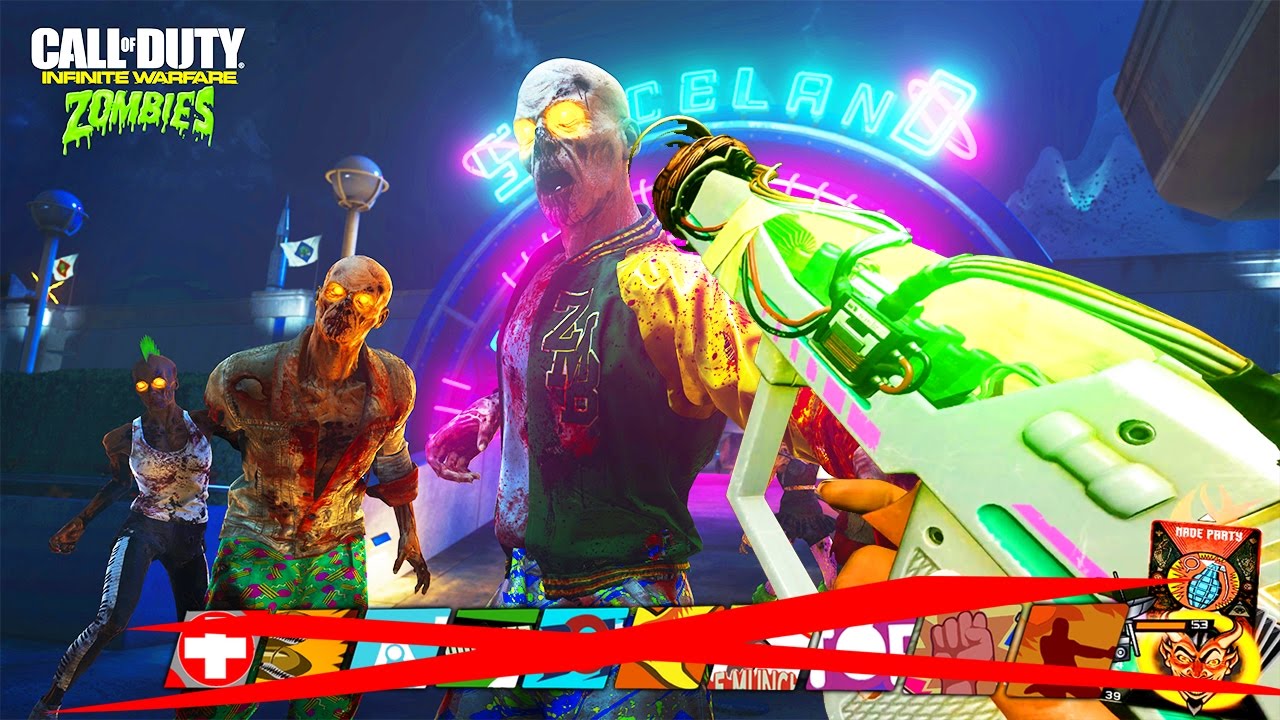 dlcl stanford INFINITE WARFARE ZOMBIES - NO PERK ALIEN BOSS EASTER EGG ATTEMPT! (Zombies In Spaceland Challenge)