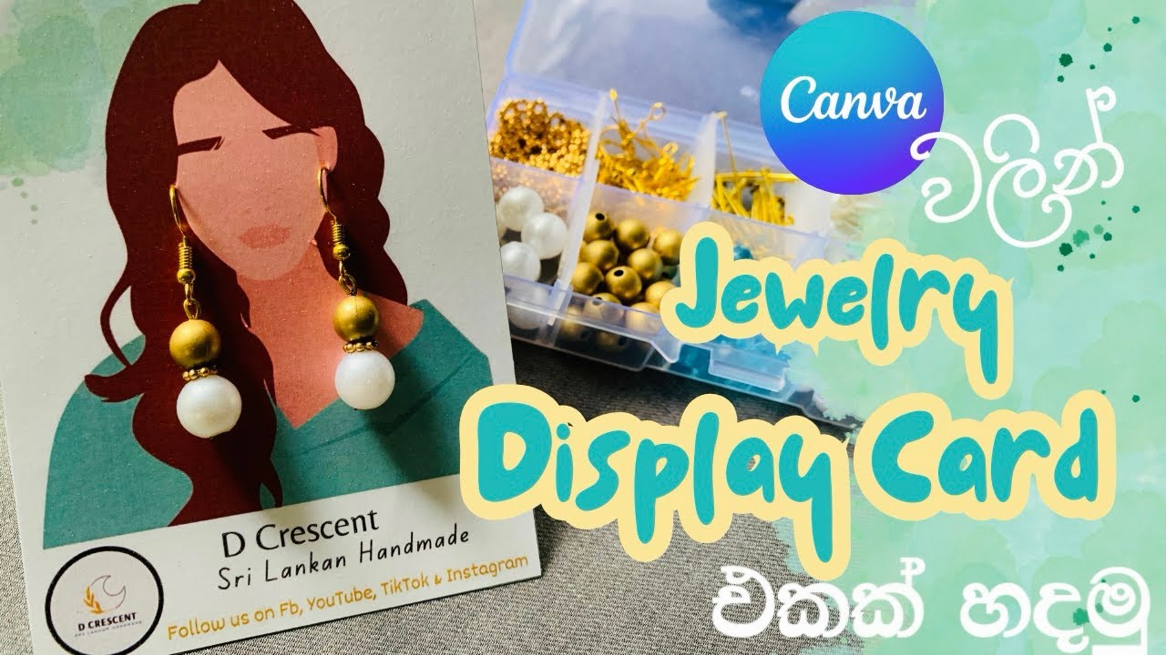 How to Make Jewelry Display Cards in Canva | DIY Earring & Necklace Cards Tutorial| 