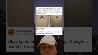 Bar Bathroom Signs Had Me Choosing Mario Or Wario Door