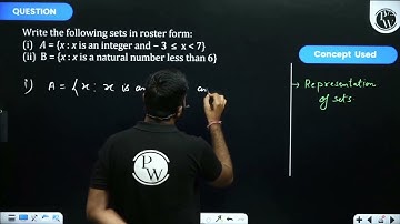 Write the following sets in roster form:(i) \(A=\{x: x\) is an integer and \(-3 \leq x<7\}\)(....