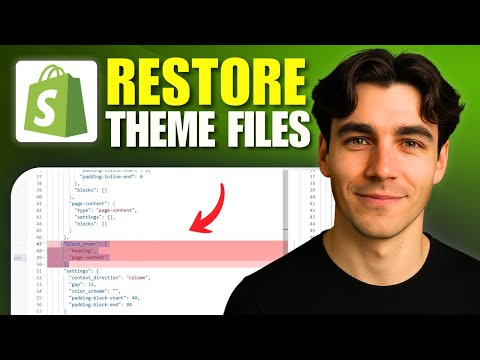 How to Revert Or Restore Shopify Theme Template Files (Tutorial 2026)