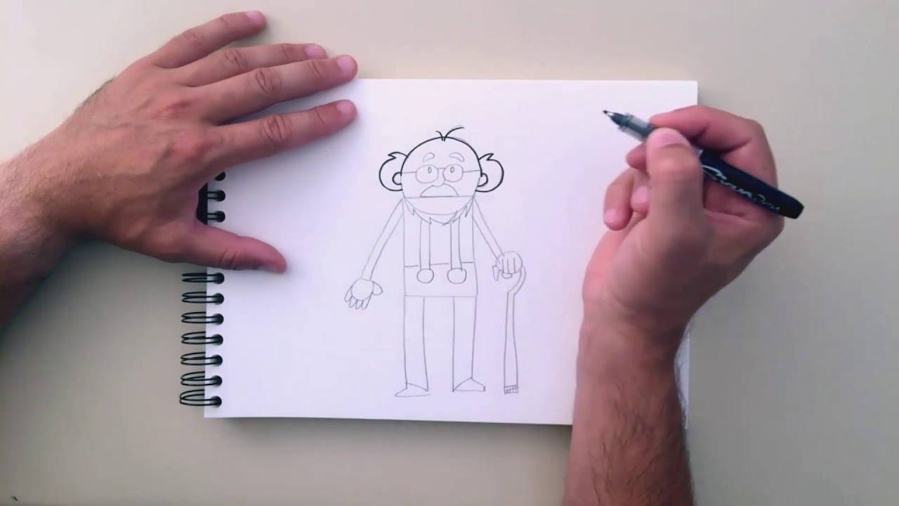 How To Draw an Old Man - YouTube