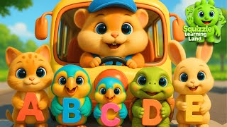 Wheels on the Bus | Pets Edition (ABC Learning A-I) Kids Educational Song