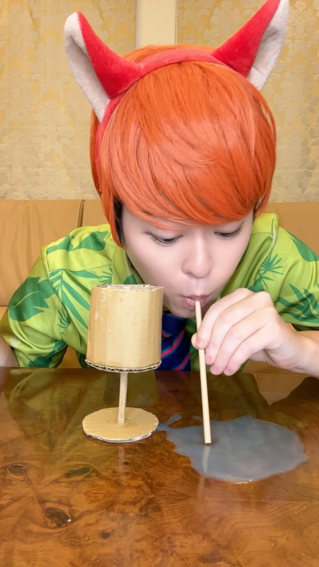 WHEN I OVERFLOWED WITH CARDBOARD DRINKS！#asmr
