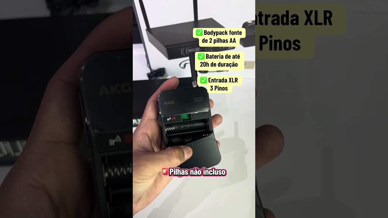 MICROFONE AKG WP300 SPORT HEADSET SEM FIO2279