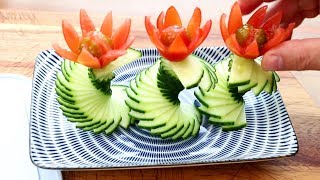 Cucumber Show | Vegetable Carving Garnish | Cucumber Art | Cucumber Decoration