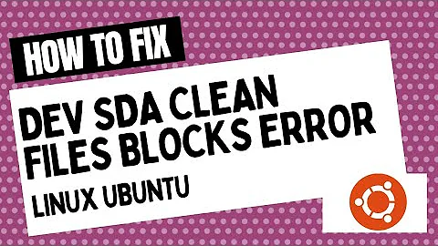 Dev sda clean files blocks