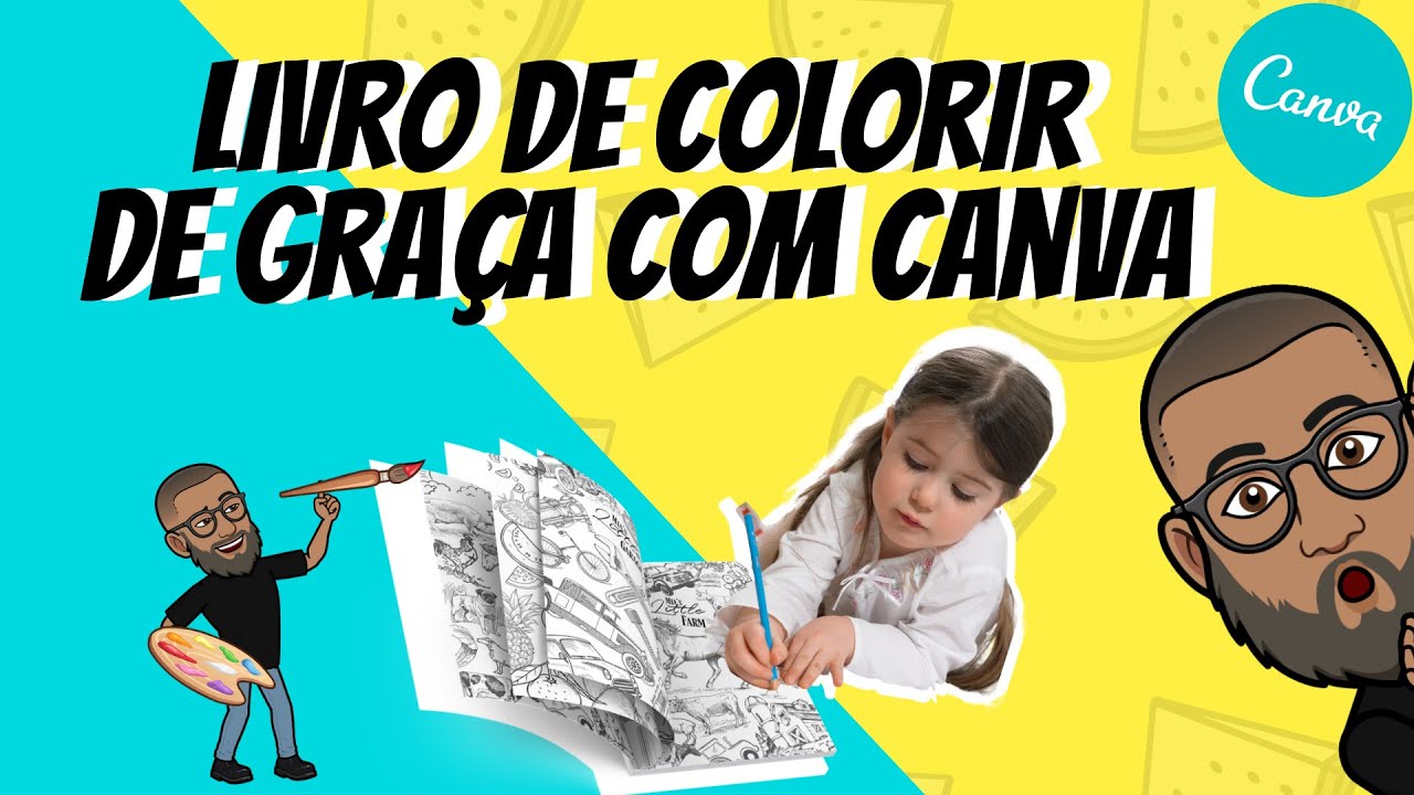 Como criar um livrinho de colorir de GRAÇA no Canva 2020 - YouTube