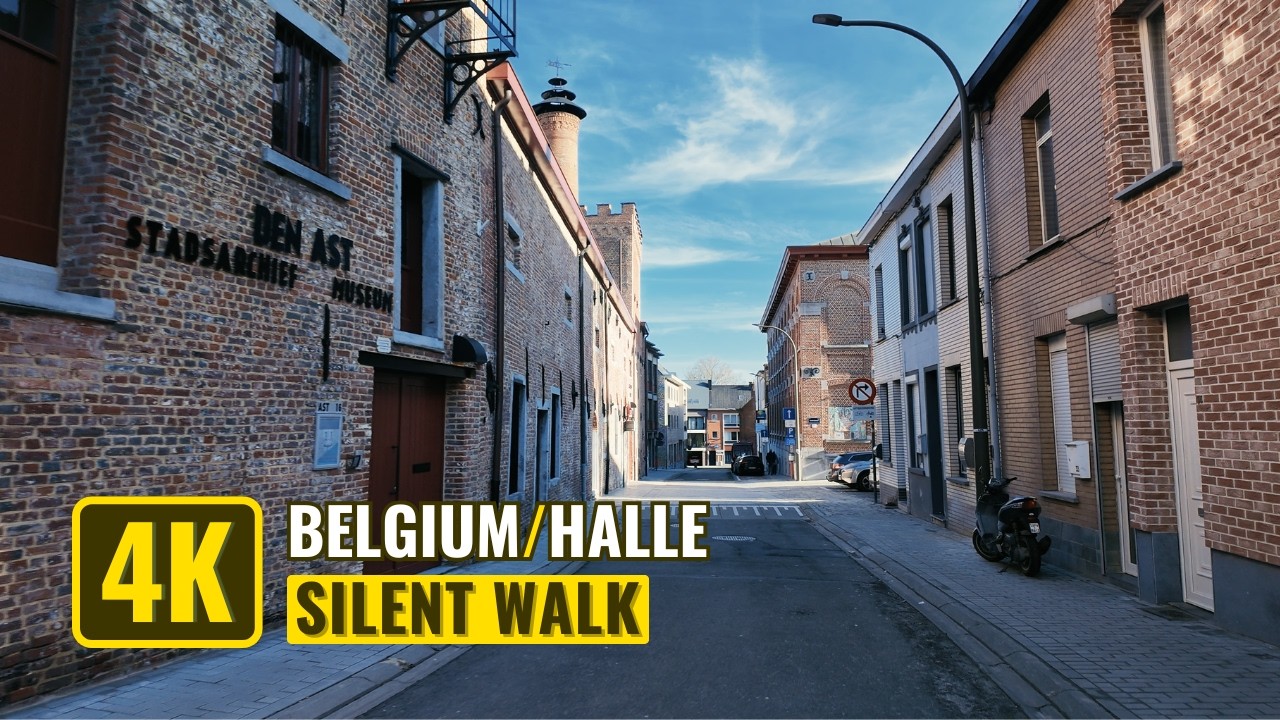 [4K] Walking Tour Halle Belgium Peaceful Streets South of Brussels