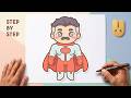 How to Draw Cute OMNI-MAN (Invincible) 🦸♂️💪 Easy Drawing Tutorial