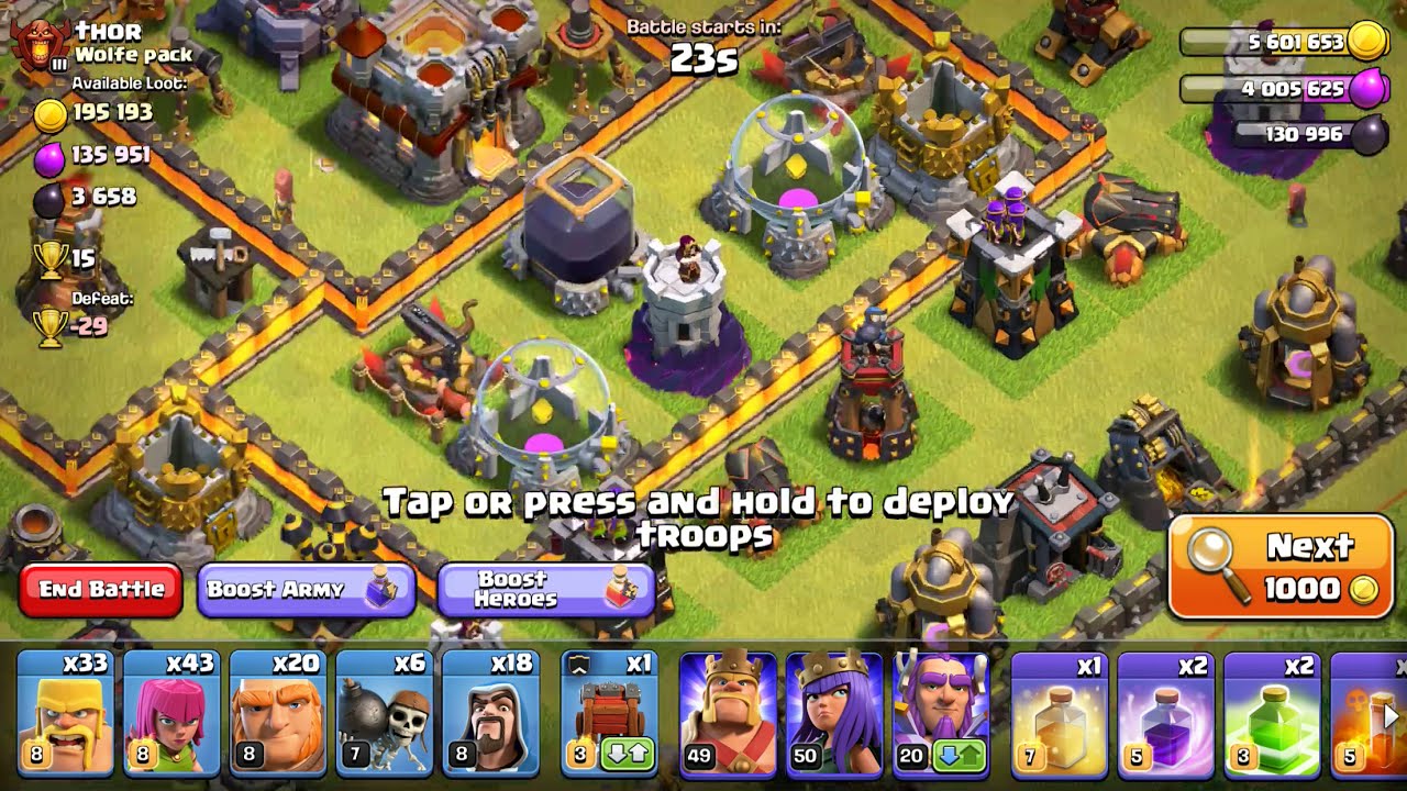 TH11 Dark Elixir Raiding Army