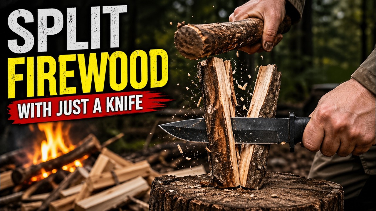 How to Split Firewood for Fire Starting (Step-by-Step) - YouTube