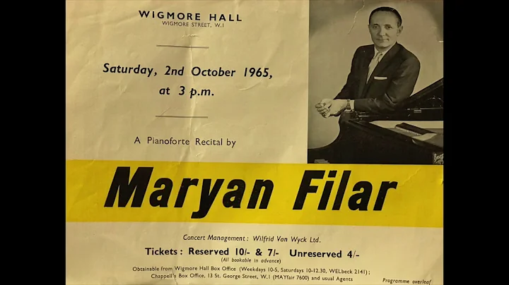 Marian Filar: 1965 Wigmore Hall Recital (excerpts)