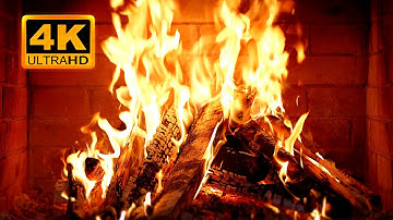 🔥 Fireplace 4K UHD! Fireplace with Crackling Fire Sounds. Fireplace Ambience