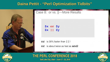 Daina Pettit - "Perl Optimization Tidbits"