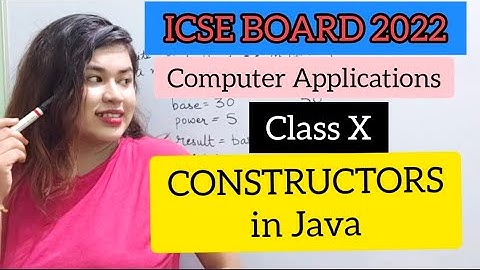 Constructors in java |  ICSE Class 10 Computer Applications | java 2022 Board #constructorinjava