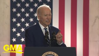 Biden touts job numbers, slowing of inflation l GMA