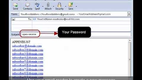 Mail-list How-to video - Adding subscribers via email