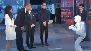 President Obama meets Japanese Robot