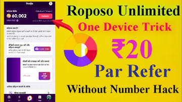 Roposo Unlimited Coin hack Trick / Roposo Without Number Refer Bypass //Roposo Hack One Device Trick