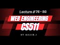 CS511 Web Engineering Lecture # 76 to 80 | VU | Complete Urdu/Hindi Playlist | M.J Web & Artistry