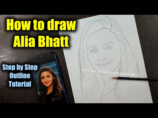 Alia Bhatt pencil drawing by Artistic Pradeep | Digital painting portrait,  Portrait drawing, Portrait sketches