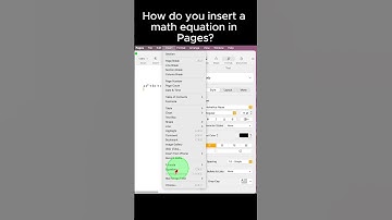 How do you insert a math equation in Pages?