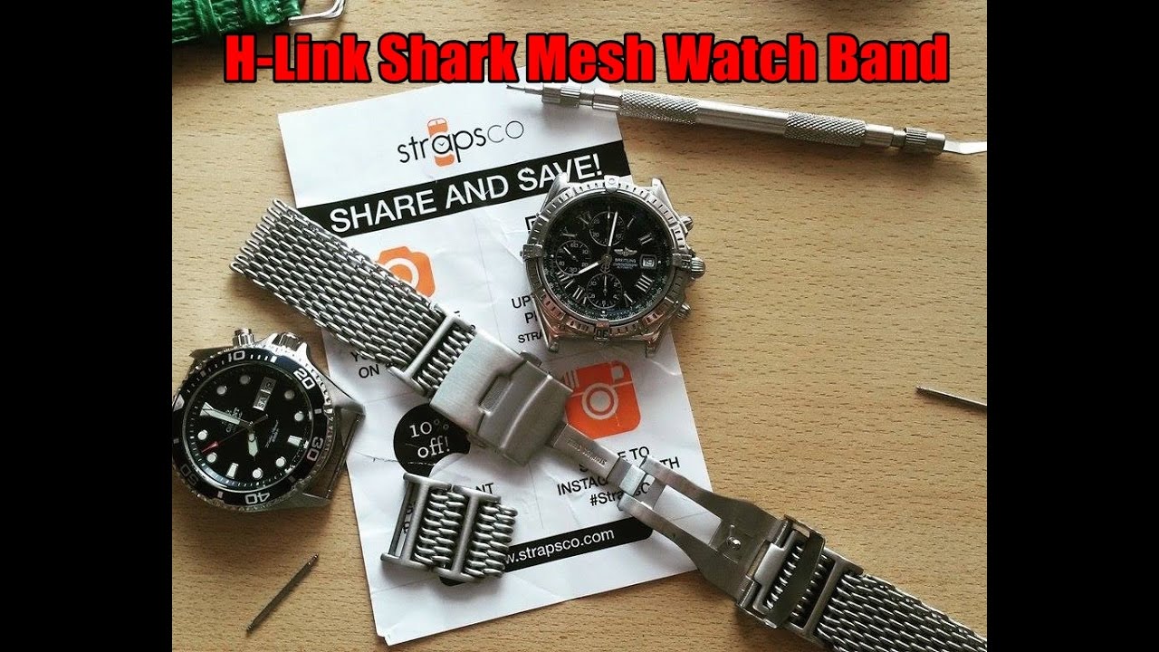 Did I buy the right mesh band? StrapsCo H-Link Shark Mesh Watch Band Review  - YouTube