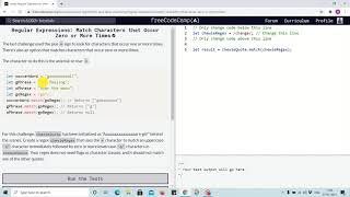 Tutorial 13 - match characters that occur zero or more times - freecodecamp
