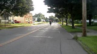 Sport bike on one wheel- akron, oh.