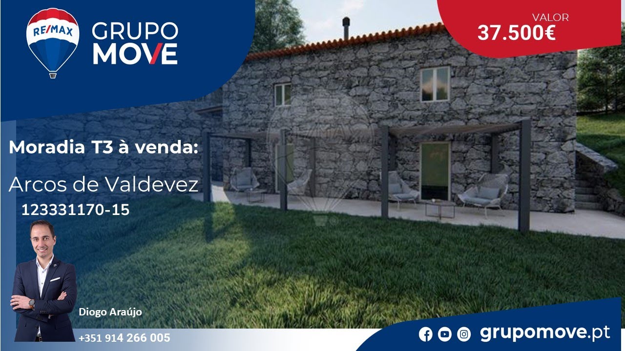 House T3 for sale in Arcos de Valdevez Rio Frio, Viana do Castelo