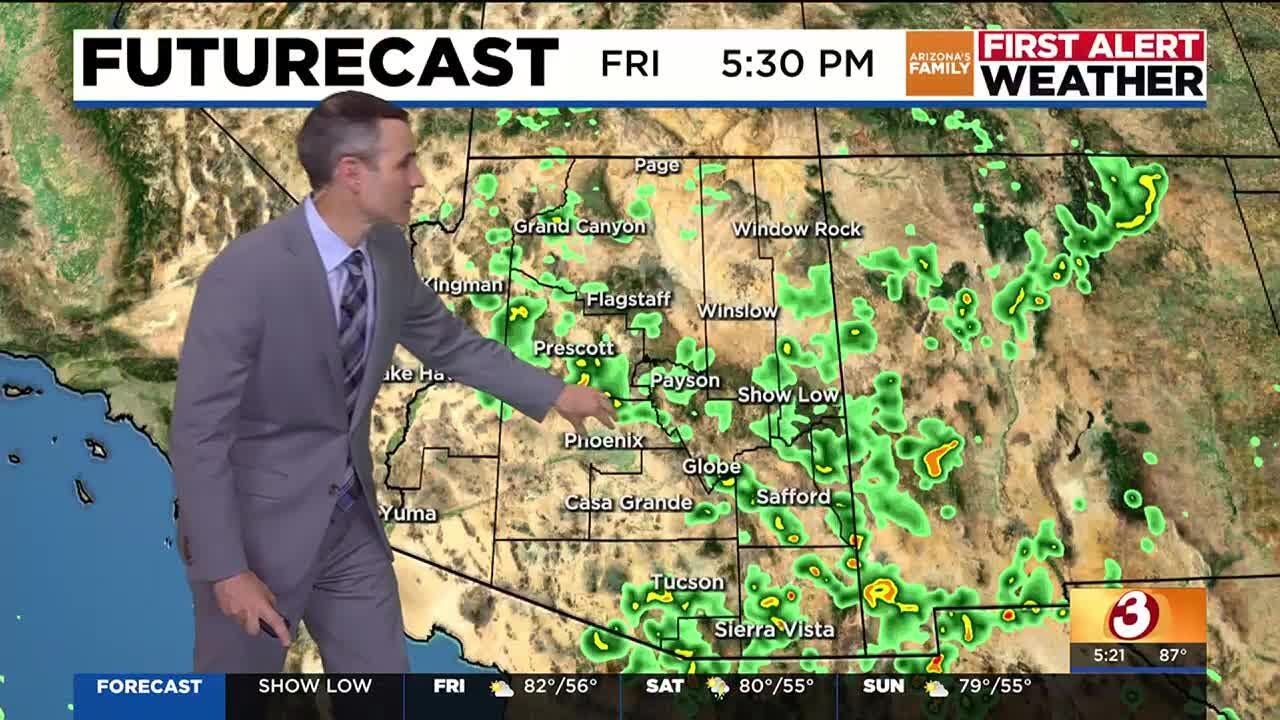 Monsoon rain chances return to Arizona for Labor Day weekend - YouTube
